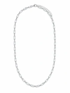 Šperky Nina – Strieborný náhrdelník Ledová záře s obdĺžnikovými zirkónmi (40 – 45 cm) 925/1000 - nahr 532
