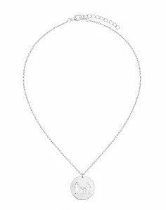 Šperky Nina – Strieborný náhrdelník Rodina je vše s vyrezávaným medailónikom (40 – 44,5 cm) 925/1000 - nahr 549