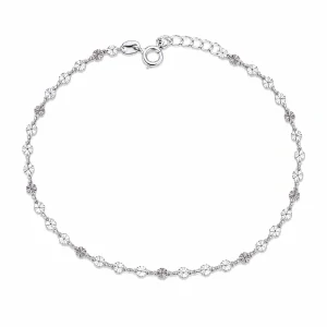 Šperky Nina – Strieborný nákotník Třpytivé letní kytičky (23,5 – 26,5 cm) 925/1000 - nak 340