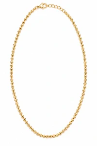 Šperky Nina – Pozlátený strieborný guličkový náhrdelník s diamantovým brusom (40–45 cm) - ret zlac 51