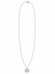 Šperky Nina – Strieborný náhrdelník Slnko s farebnými zirkónmi (45 cm) - nahr 570