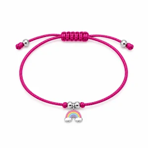 Šperky Nina – Detský strieborný šnúrkový náramok Dúha (12–24 cm)  Popis produktu: - det 6 