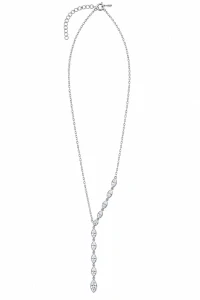 Šperky Nina – Strieborný náhrdelník Y s markízovými zirkónmi (41,5–46 cm, 4,2 g) 925/1000 - nahr 574