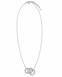 Šperky Nina – Strieborný náhrdelník Prepletené kruhy so zirkónmi (43–48 cm, 3,2 g) 925/1000 - nahr 575