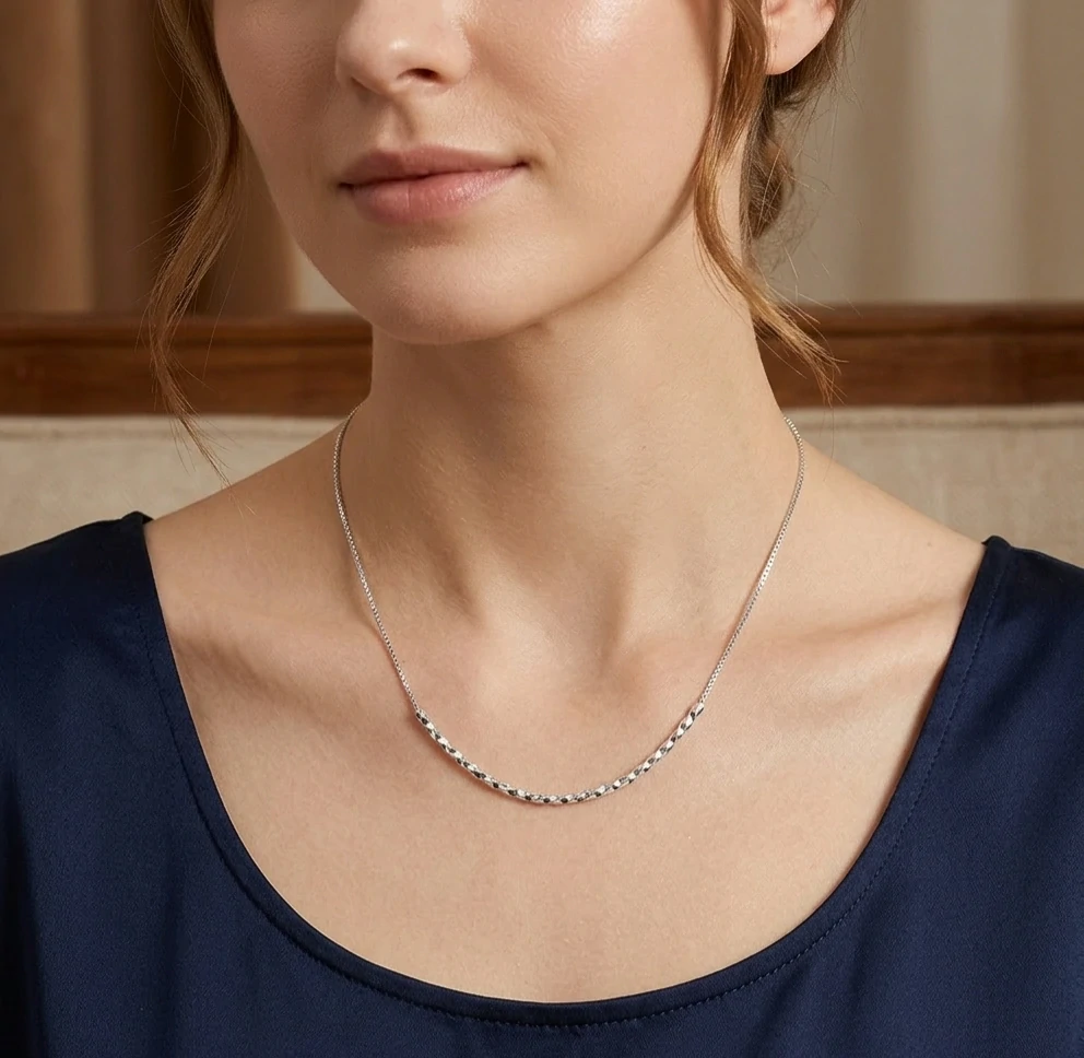Šperky Nina - Strieborný náhrdelník Italian Smile 925/1000 – rhodiovaný - ret ag H 036