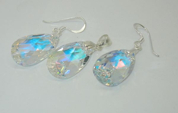 Šperky Nina - Súprava Swarovski elements Kámen slza - set ag H 021