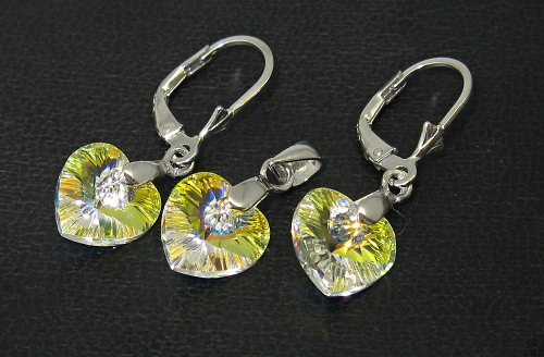 Šperky Nina - Strieborná súprava set Swarovski - set ag H 028