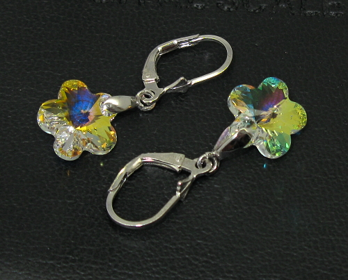 Šperky Nina - Strieborné náušnice 925/1000 s kamienky Swarovski komponent - ns ag kam H 0156