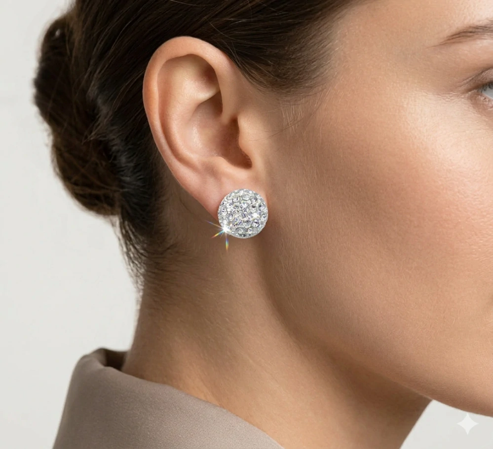 Šperky Nina - Strieborné náušnice zirkón komponent Swarovski 925/1000 - ns sw 018
