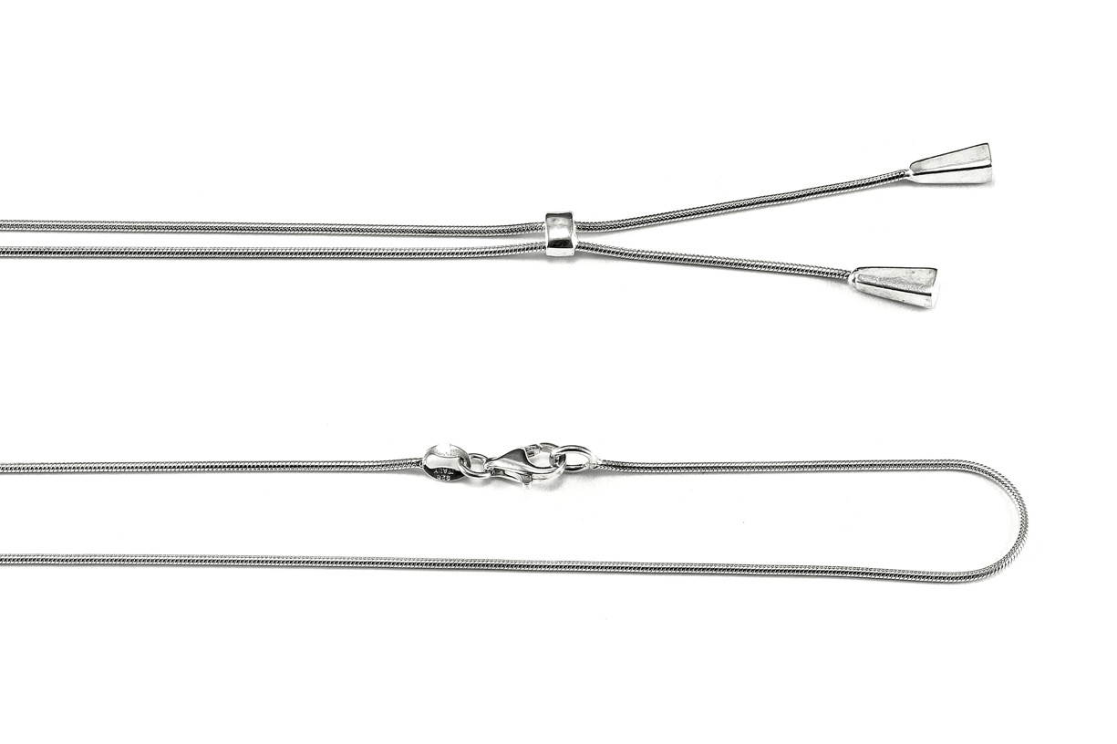 Šperky Nina - Variabilní strieborný náhrdelník „Promenlivá linka“ 925/1000 – nastavitelný design - nahr ag H 013