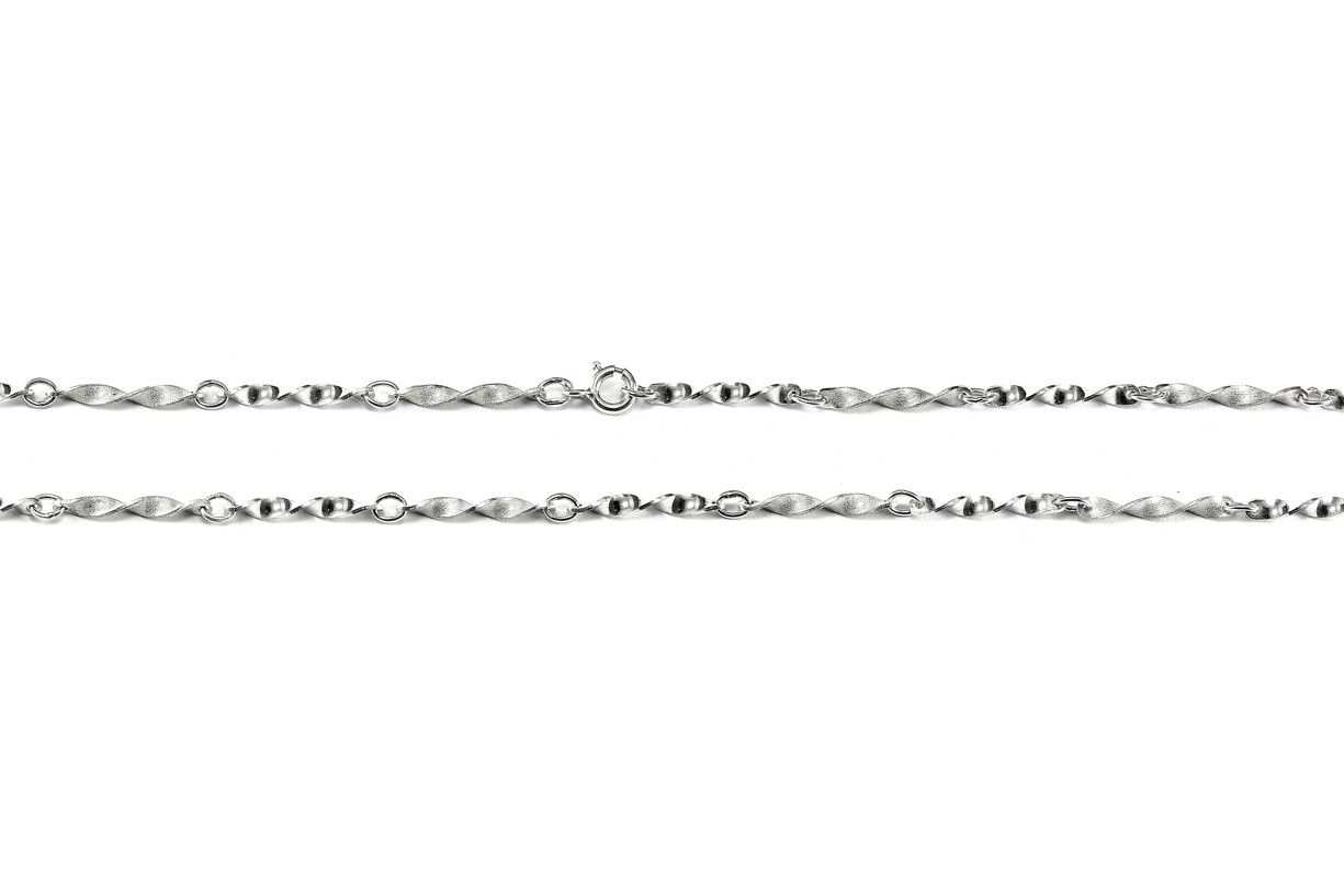 Šperky Nina - Designový strieborný retiazka „Strieborná vlna“ 925/1000 – šírka 2,5 mm - nahr ag H 019