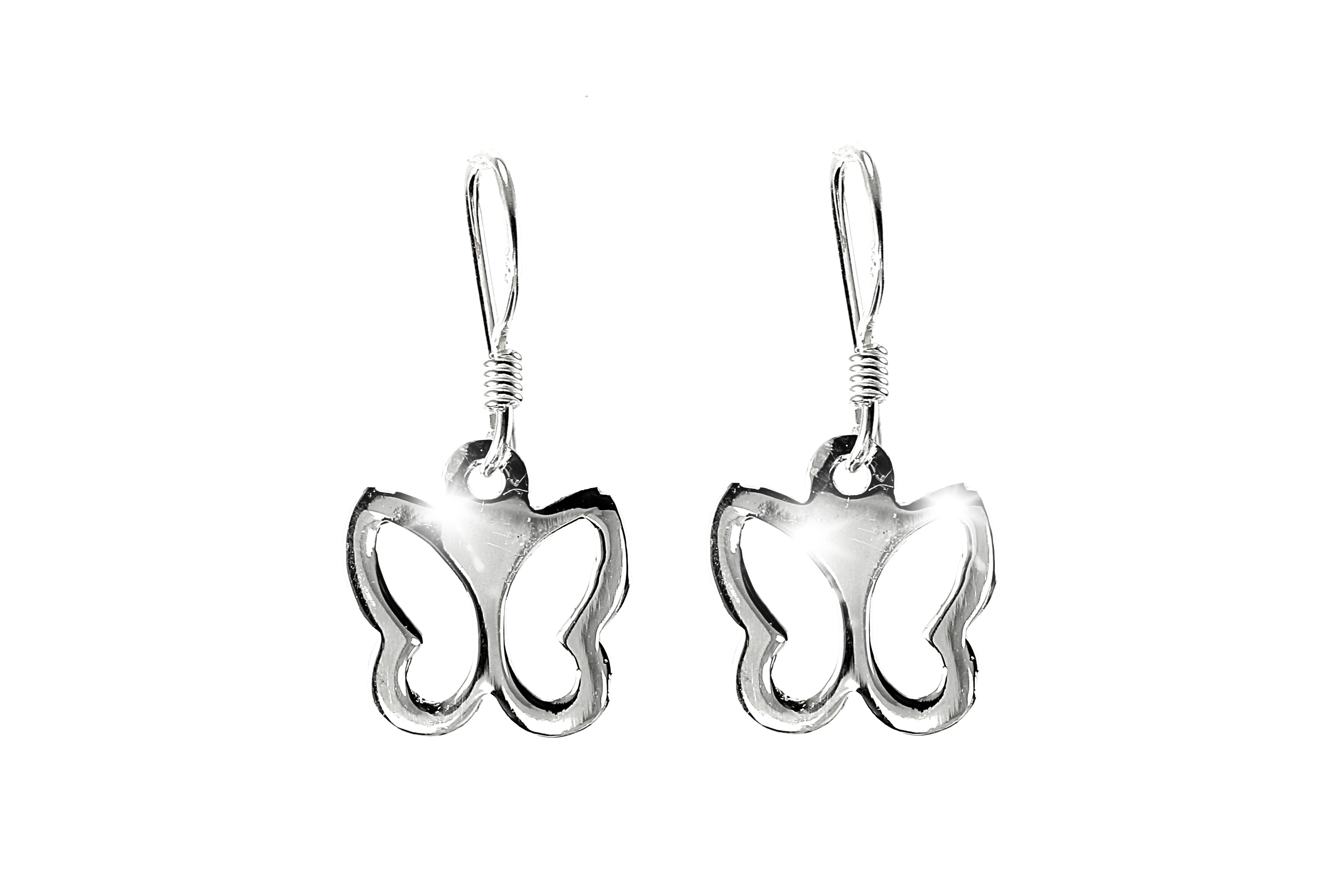 Šperky Nina - Strieborné náušnice motýlci 925/1000 - ns ag H 211