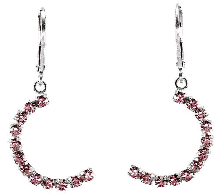 Šperky Nina - Strieborné visací náušnice Glamour pulmesíce sa zirkóny 925/1000 - ns ag kam H 191
