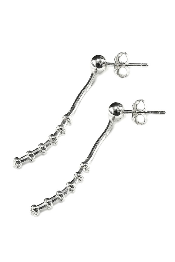 Šperky Nina - Strieborné náušnice dlouhé Guličky 925/1000 - ns ag H 240
