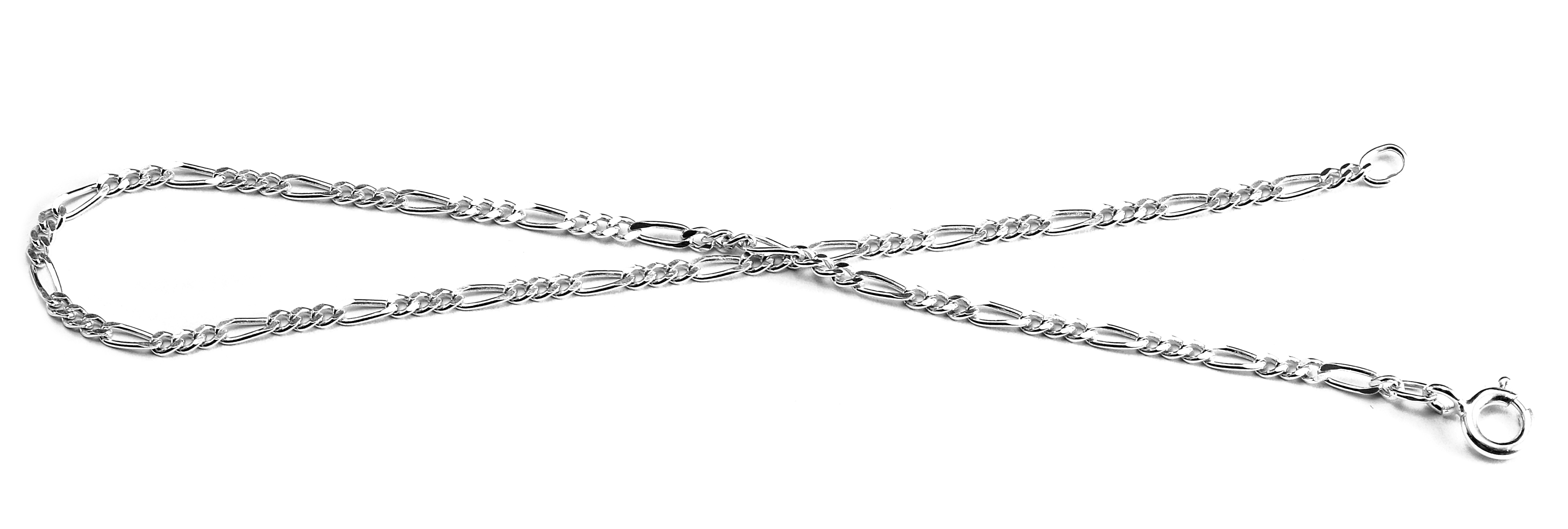 Šperky Nina - Strieborný nákotník Figaro 3 mm (3,8 g) 925/1000 - nak ag H 236