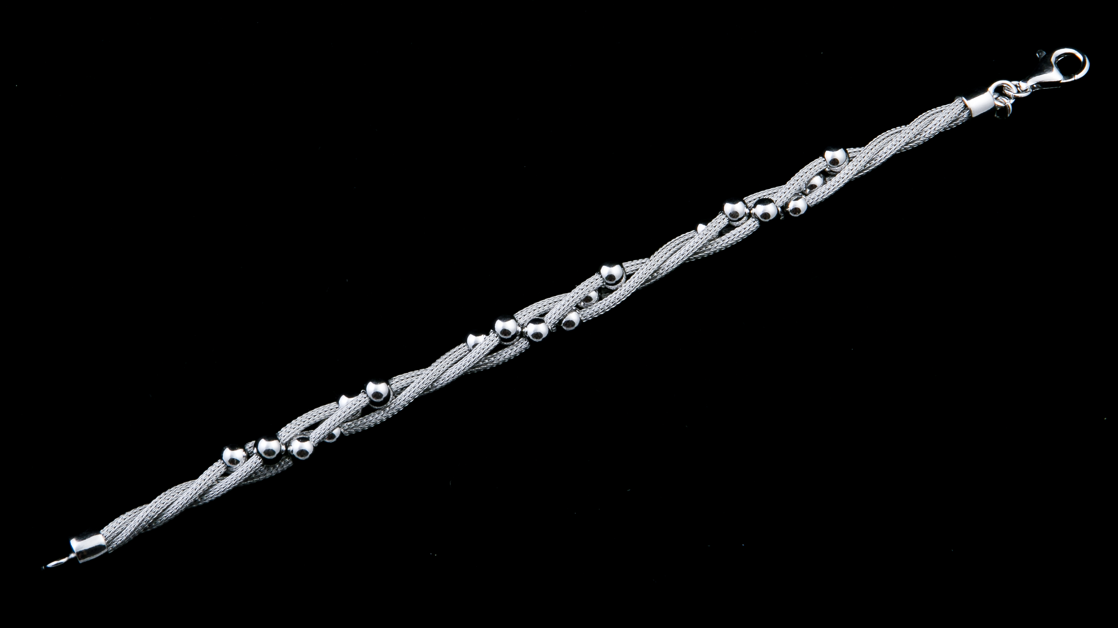 Šperky Nina - Strieborný náramok 925/1000 guličky pletené - nar ag H 286