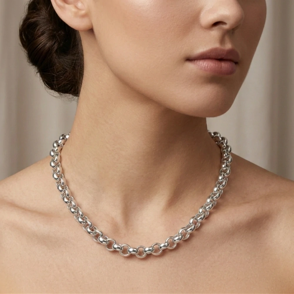 Šperky Nina - Strieborný retiazka na krk Rollo Luxury 925/1000 - ret ag h 506
