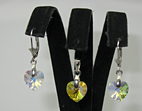 Šperky Nina - Strieborná súprava set Swarovski - set ag H 028